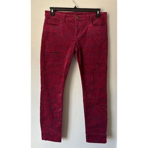 Kut From The Kloth Women's Corduroy Pants Straight Leg Floral Y2K Boho Fall 12